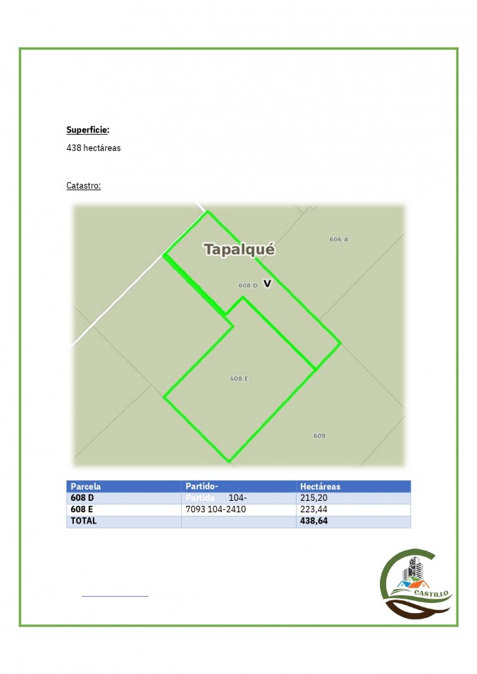438 ha Ganadero - Tapalque