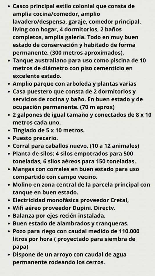 850 HA Agricolas - Tandil