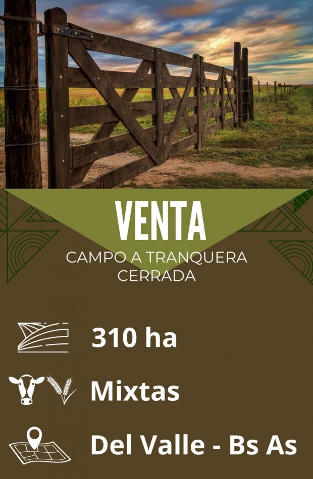 310 ha Mixtas - Del Valle - Tranquera cerrada