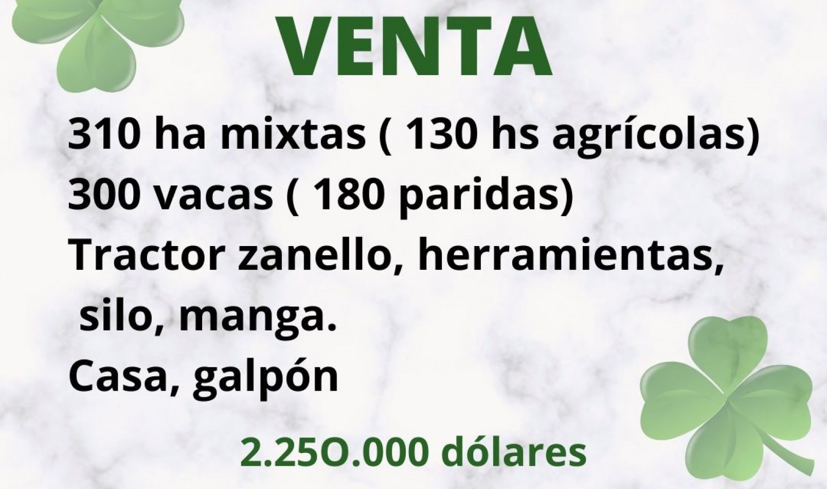 310 ha Mixtas - Del Valle - Tranquera cerrada