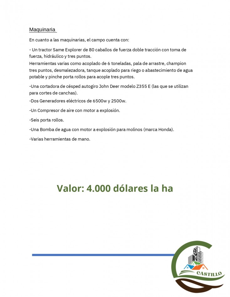 459 ha ganaderas - Cachari