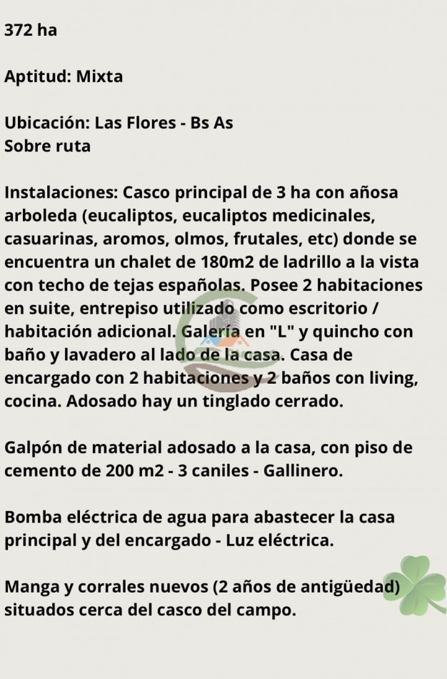 372 ha Mixtas - Las Flores