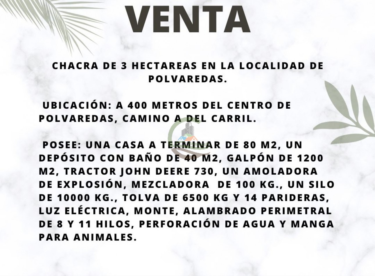3 ha agricolas - polvaredas
