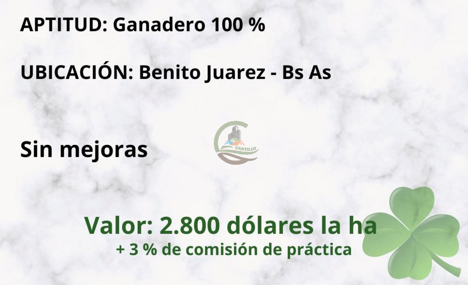 183 ha Ganadero - Benito Juarez