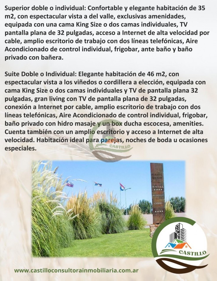 Hotel 4 estrellas y casino - Mendoza - ruta del vino