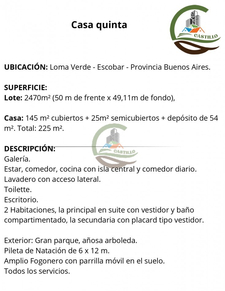 Casa Quinta - Escobar