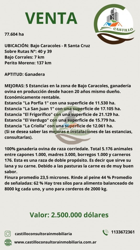 77604 ha Ganaderas - Santa Cruz