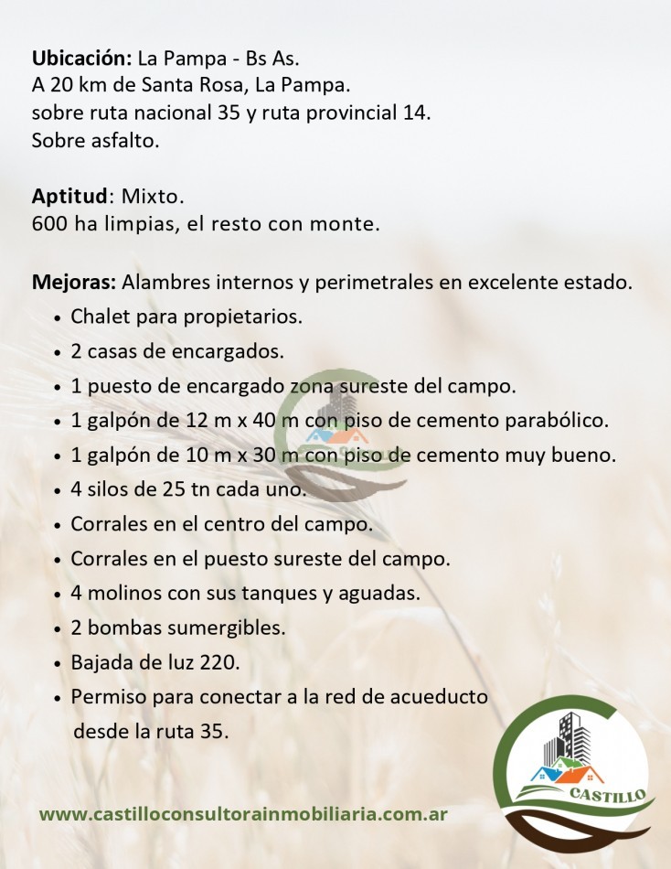 1148 ha mixto - la pampa