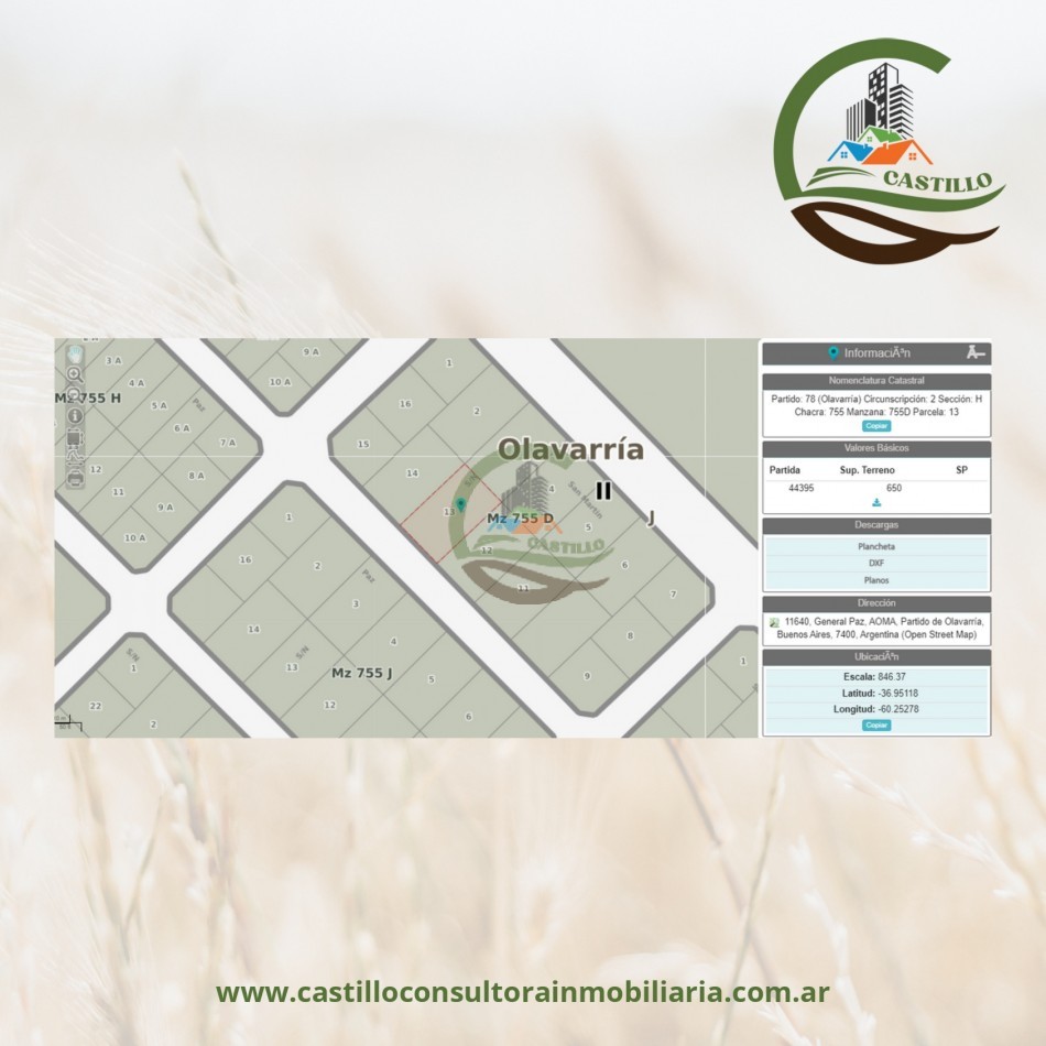lote 650 m2 barrio aoma - olavarria