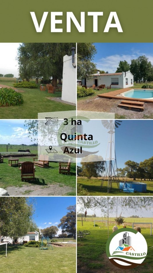 Casa quinta 3 ha - azul
