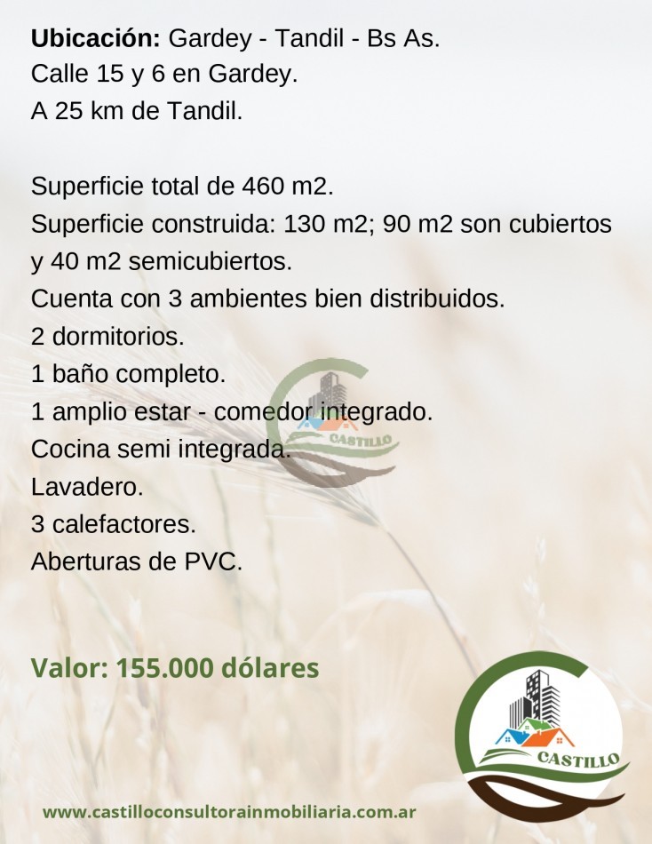 casa en gardey - tandil