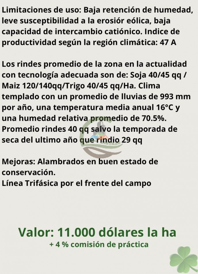 36 ha agricolas - roque perez 