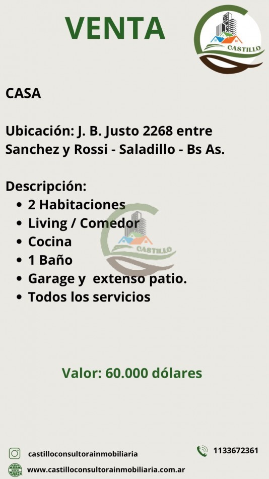 Casa 4 amb - Saladillo