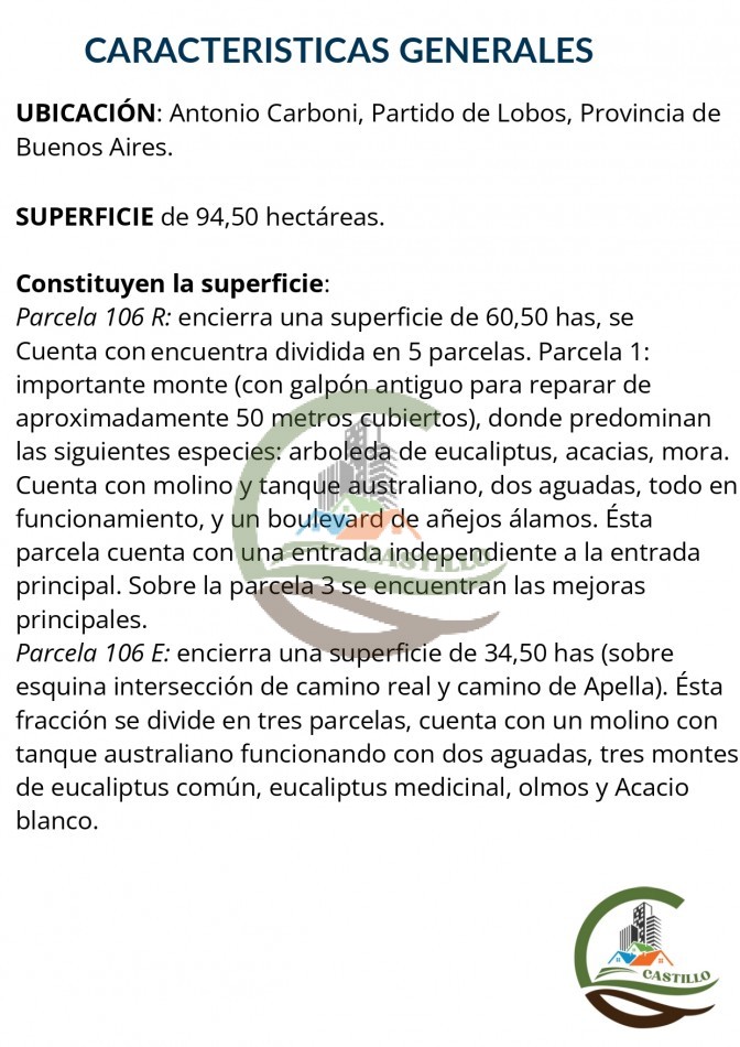 94.5 ha Agricolas - Lobos