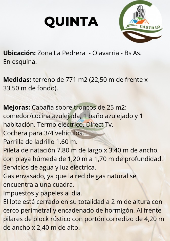 Casa Quinta - Olavarria