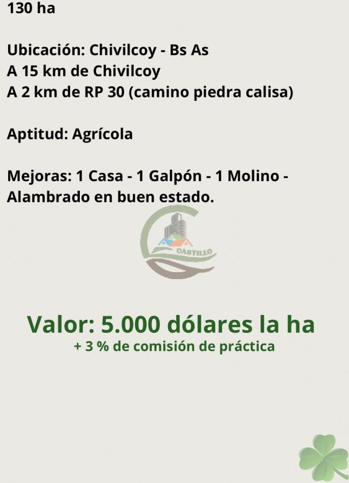 130 ha Agricolas - Chivilcoy