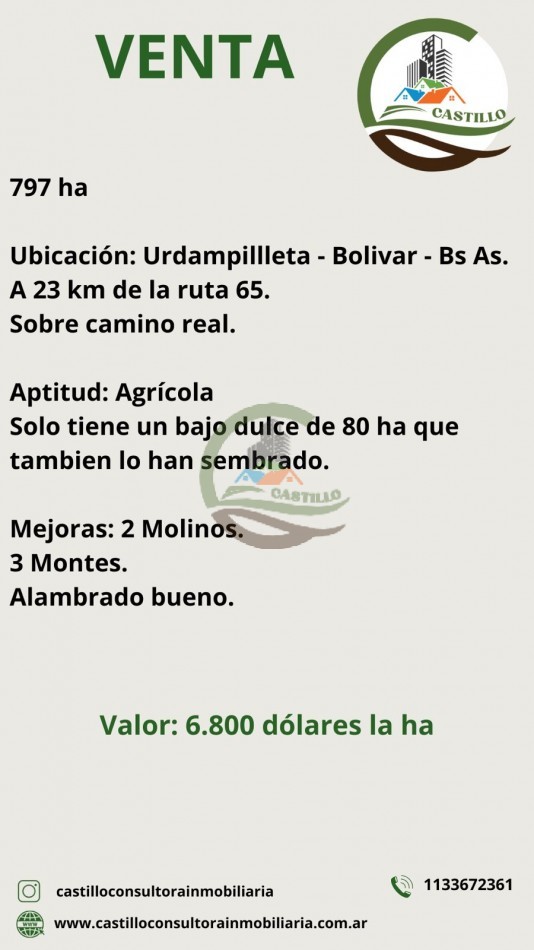 797 ha Agricolas - Bolivar