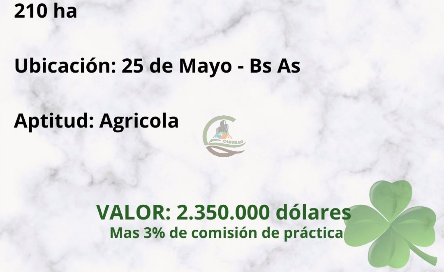 210 ha Agricolas - 25 de MAyo 