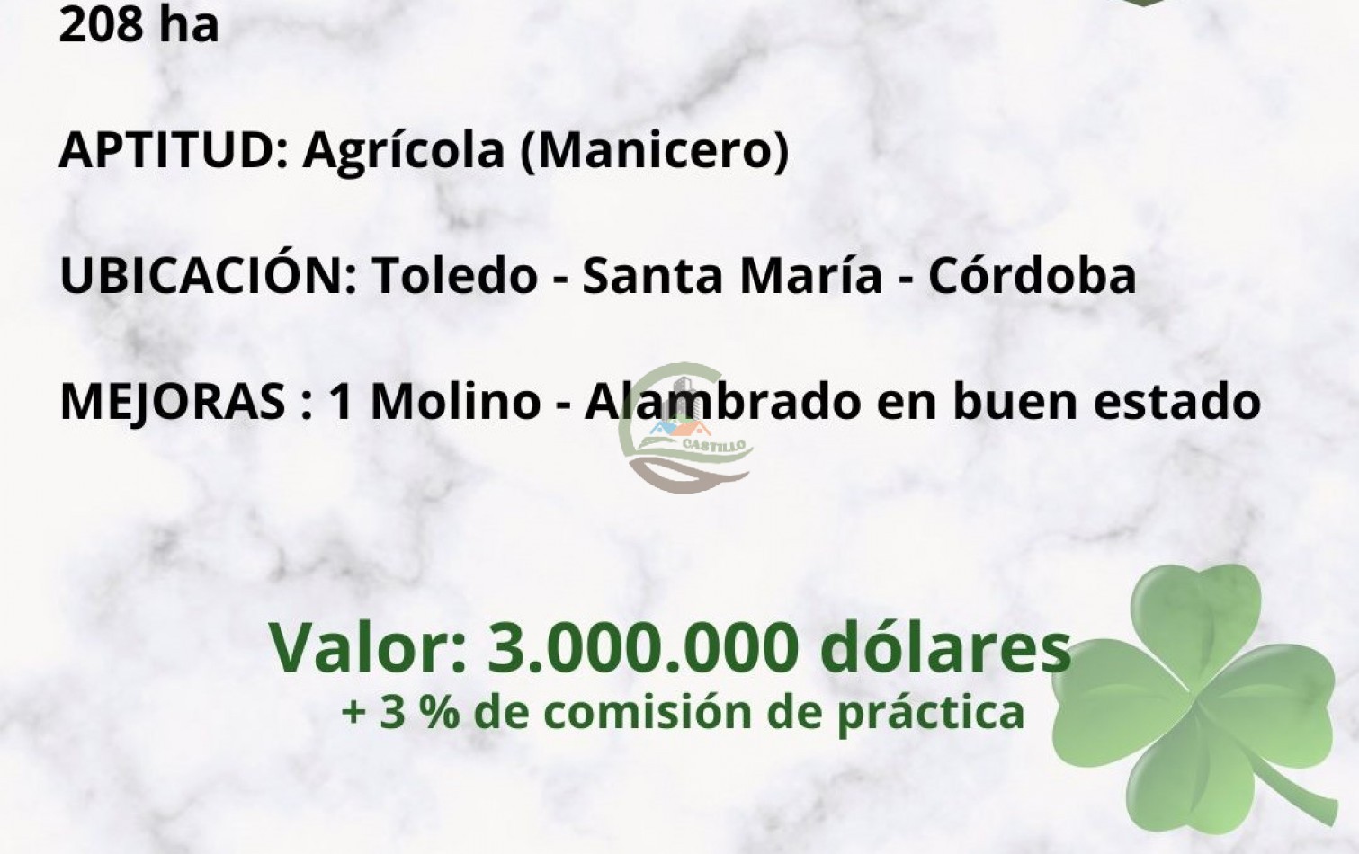 200 ha Agricolas - Cordoba 