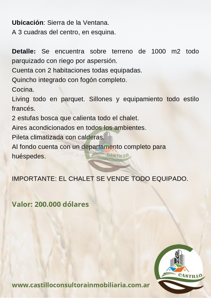 Chalet - Sierra de  la Ventana