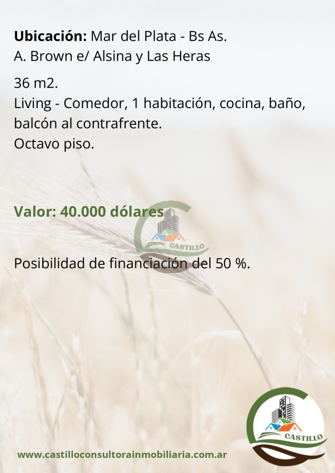 departamento 36 m2 - mar del plata
