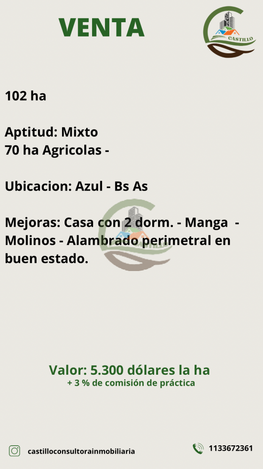 102 ha MIxtas - Azul