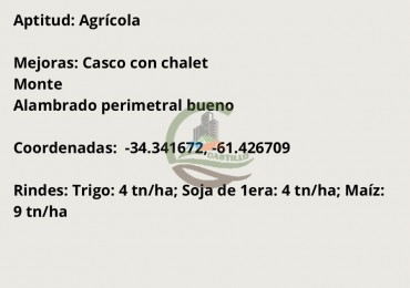 855 ha Agricolas - Gral Arenales